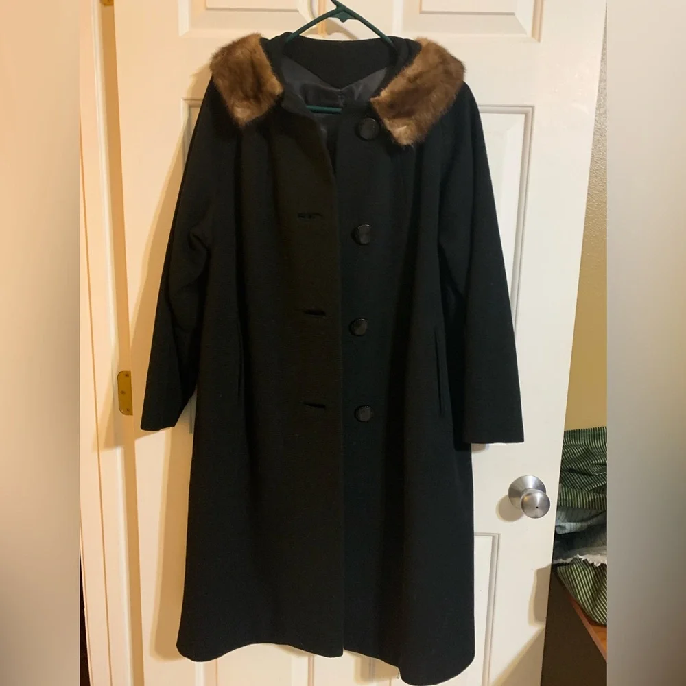 Vintage 50s wool coat - Picture 1 of 5
